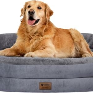 Orthopedic Large Dog Bed – Waterproof, Washable with Bolsters, Non-Slip