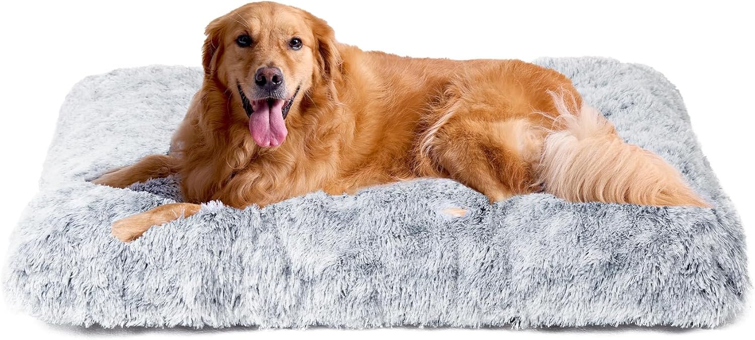 EHEYCIGA Fluffy Dog Crate Bed for XL Dogs - Cozy Comfort - Image 2