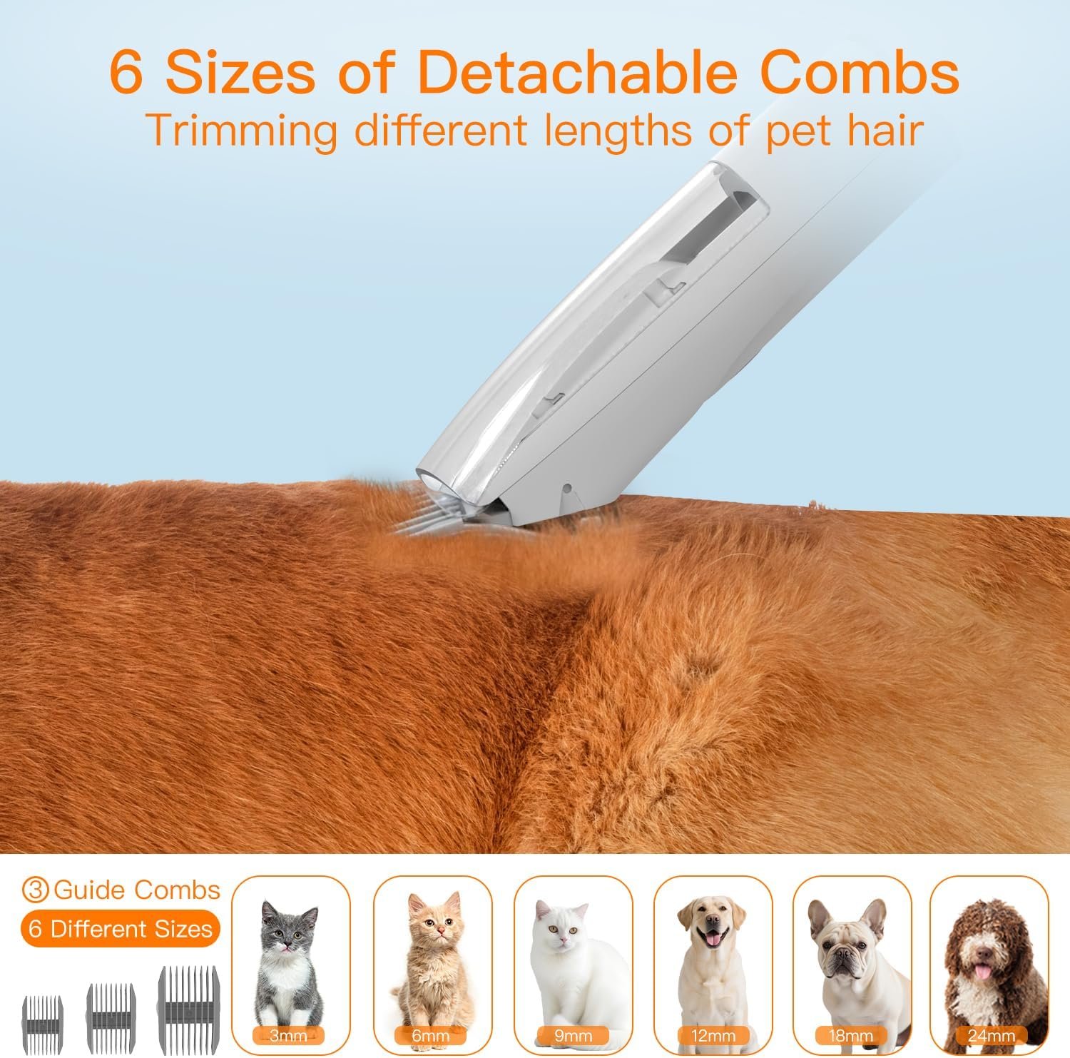 AIRROBO Dog Grooming Vacuum Kit PG100 – 12000Pa Powerful Pet Hair Vacuum, Low Noise, 2L Large Capacity - Image 7