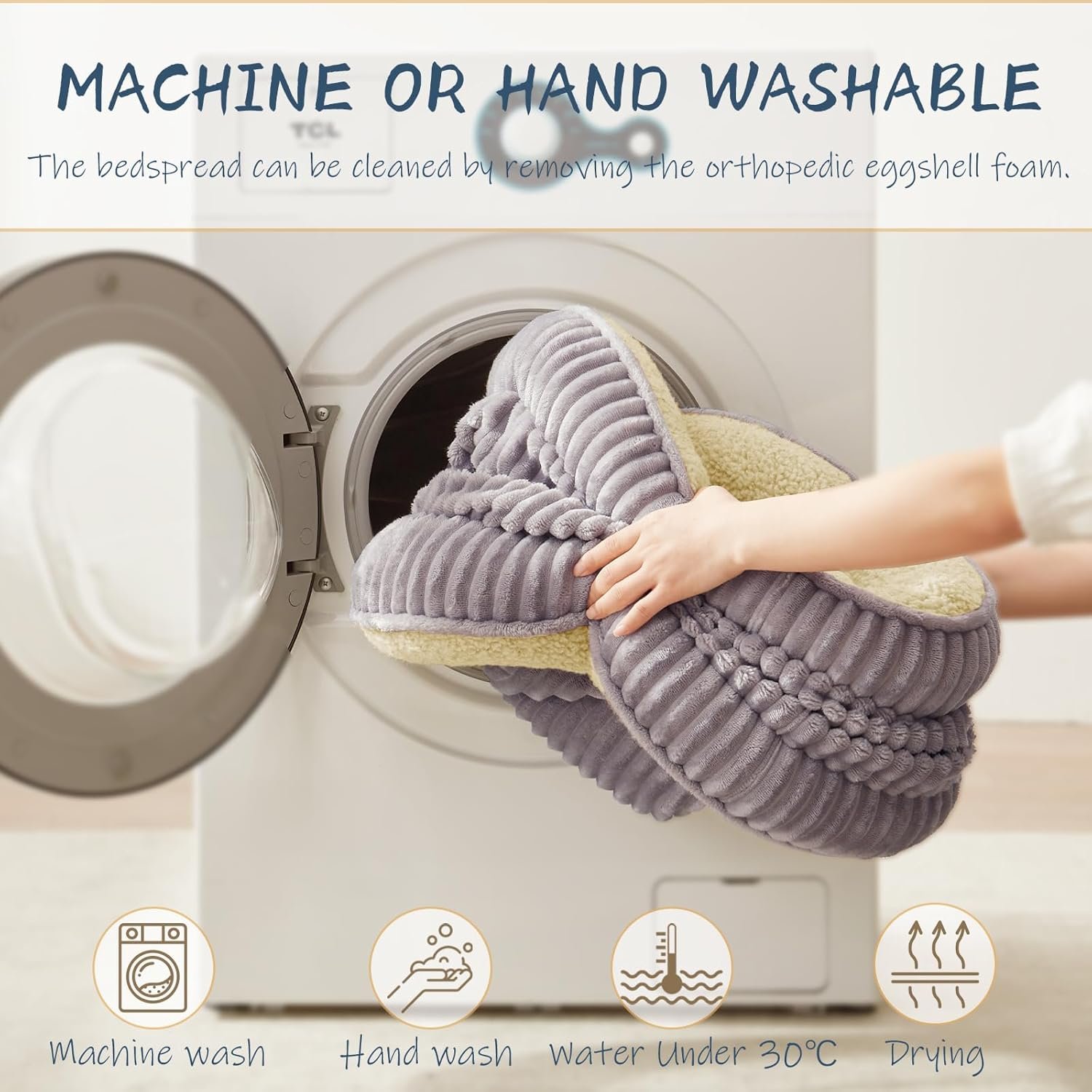 Orthopedic Dog Bed for Medium Dogs – Egg Crate Foam with Bolsters, Washable & Non-Slip - Image 6