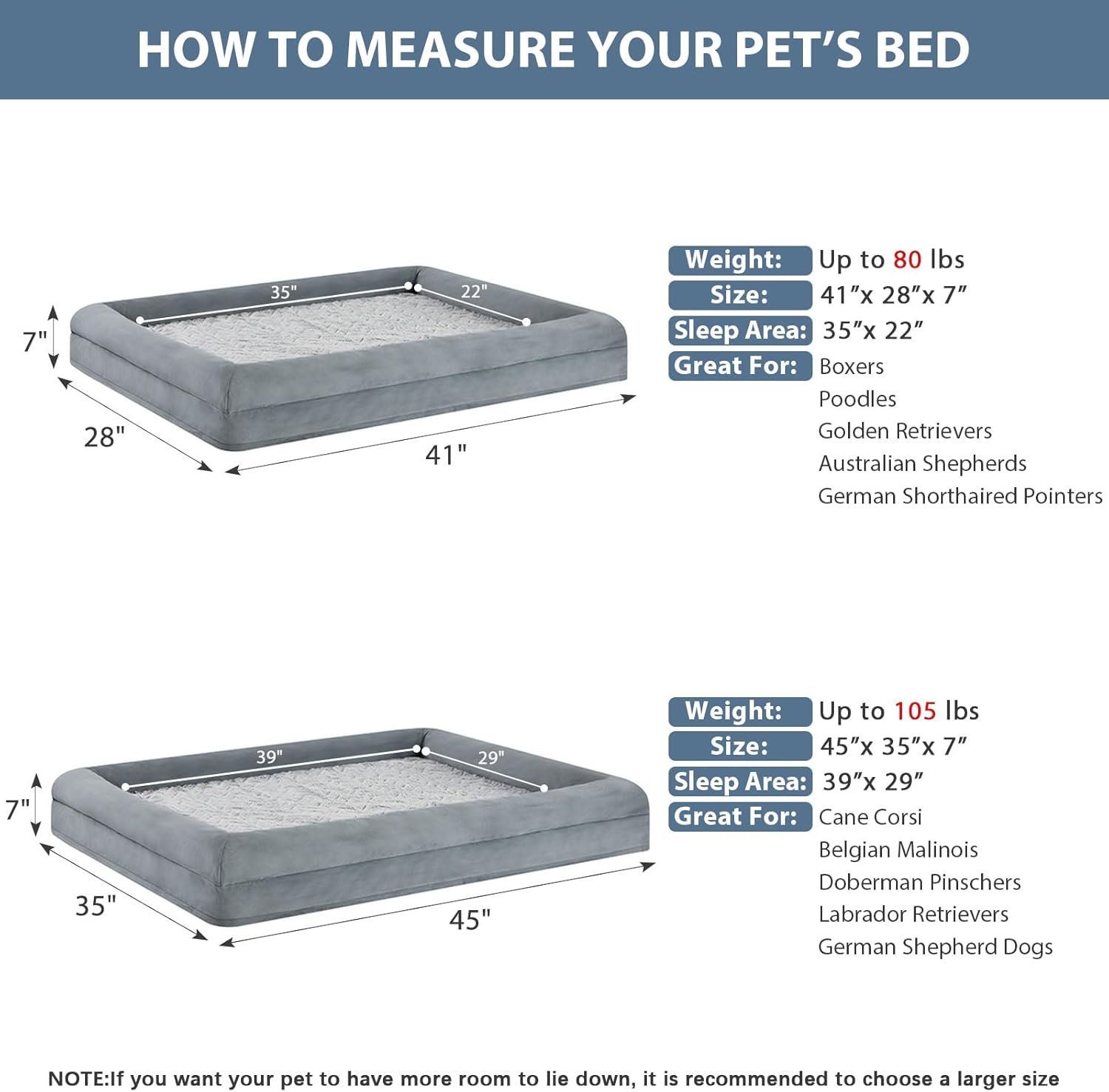 WNPETHOME XL Orthopedic Dog Bed – Washable, Waterproof Sofa with Bolsters - Image 3