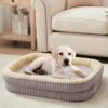 Orthopedic Dog Bed for Medium Dogs – Egg Crate Foam with Bolsters, Washable & Non-Slip