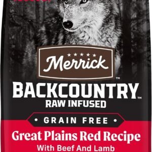 Merrick Backcountry Grain-Free Adult Dog Food – Great Plains Red, 20 lb