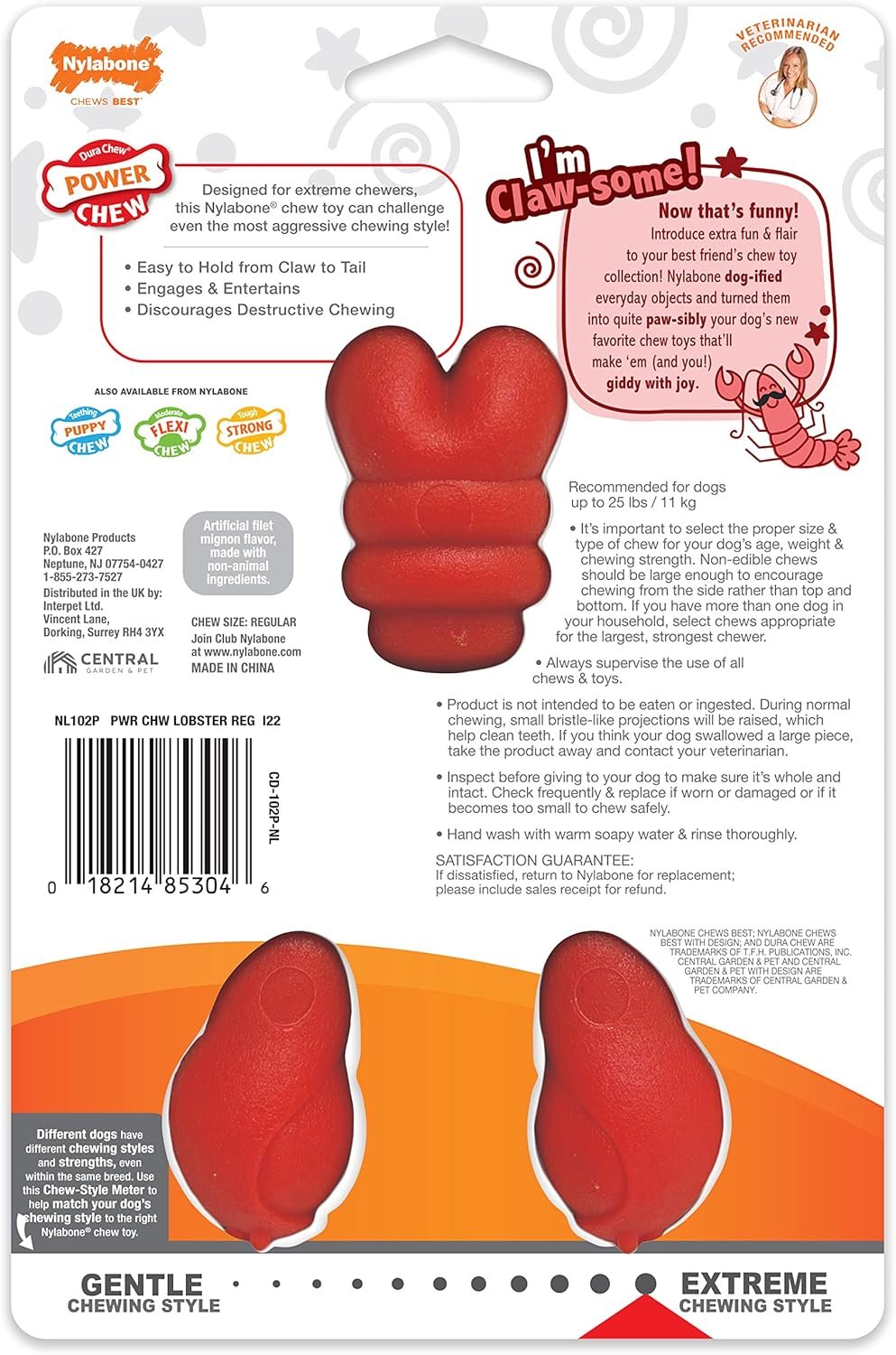 Nylabone Lobster Power Chew Toy for Dogs – Small Dogs - Image 13