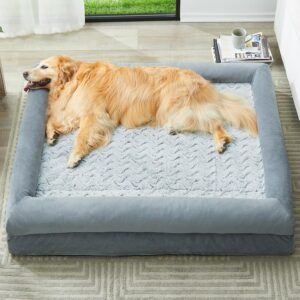 WNPETHOME XL Orthopedic Dog Bed – Washable, Waterproof Sofa with Bolsters