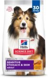 Hill’s Science Diet Sensitive Stomach & Skin Adult Dog Food, Chicken Recipe, 30 lb